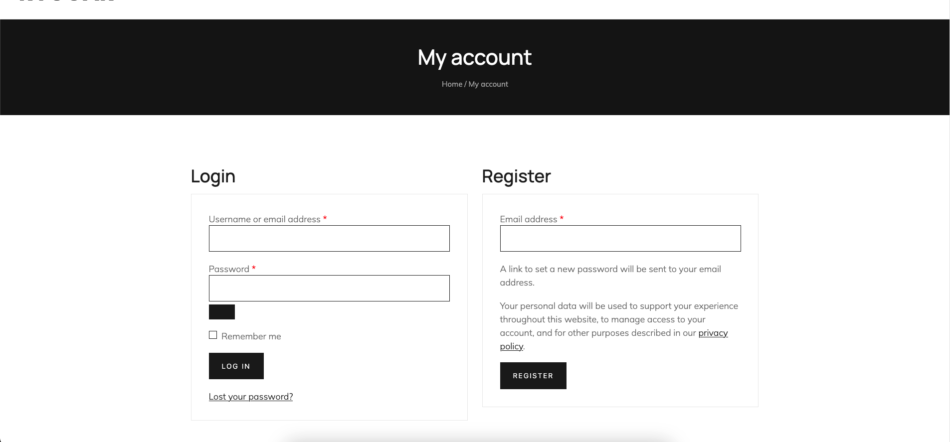 Login & Register Facility 